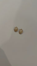 Cream Stone Earrings