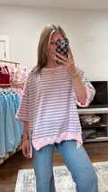 Pink Skies Stripe Top