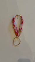 Pink + Orange Scarf Necklace