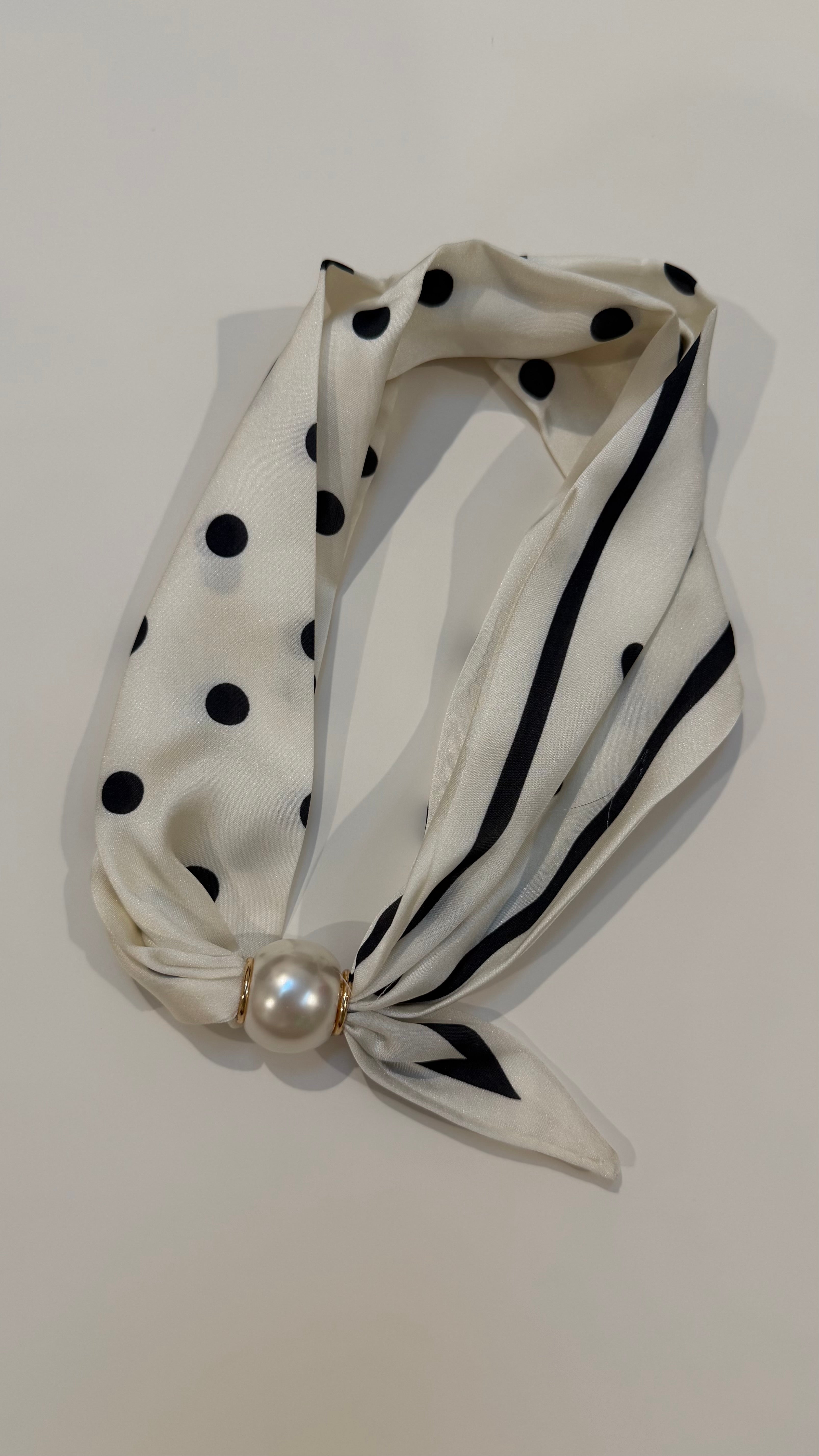 Polka Dot Scarf Necklace