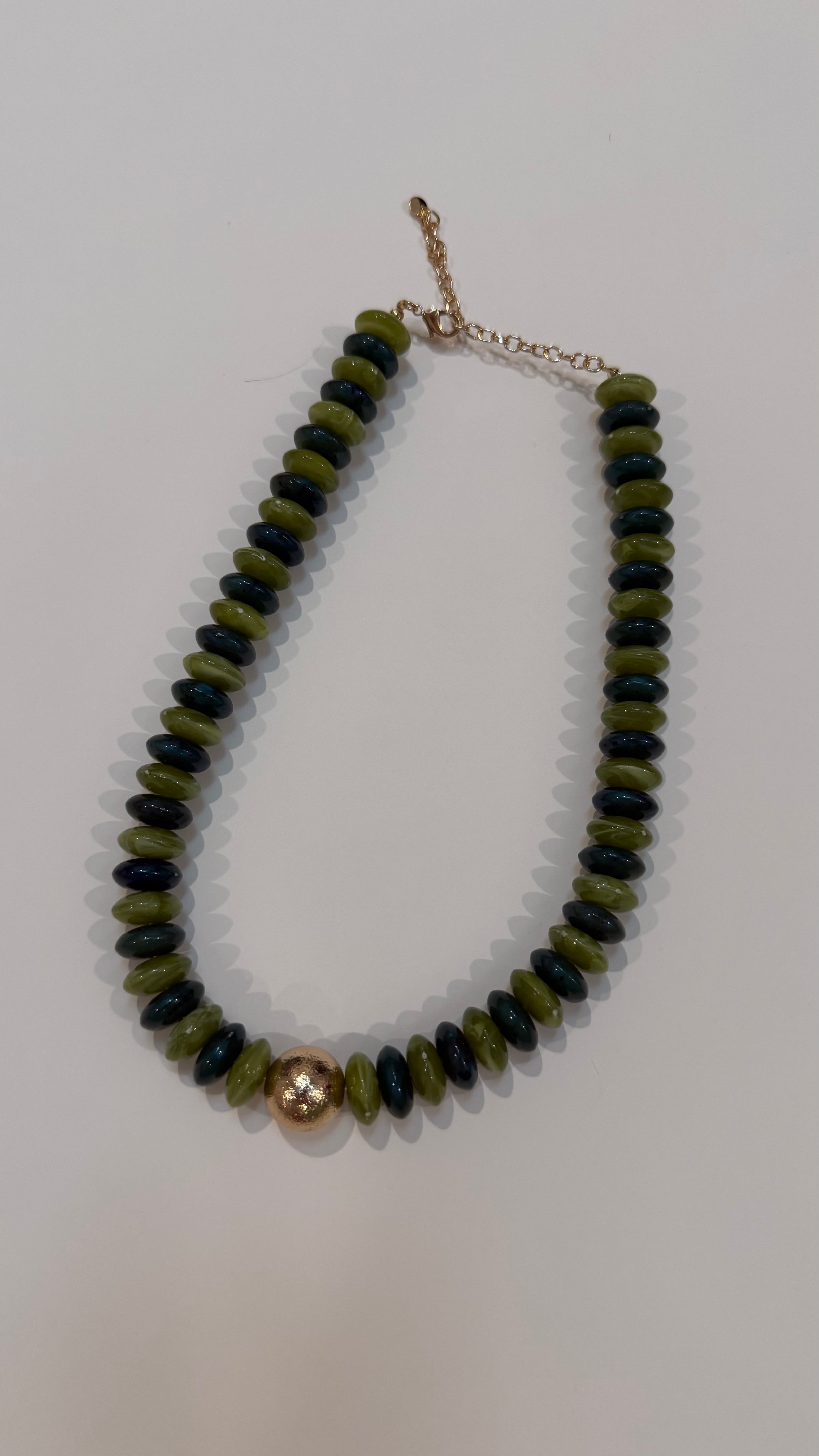 Green Beaded Necklace