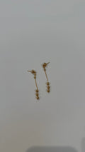 Gold Beaded Drop Earrings